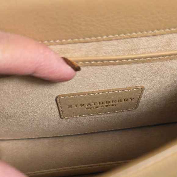 Strathberry Tan and Cream Crossbody Bag - Picture 2 of 7
